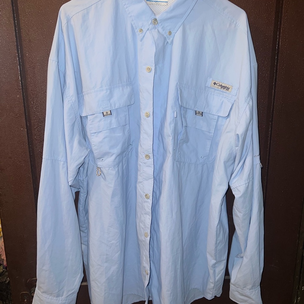 Columbia Sky Blue Casual Shirt